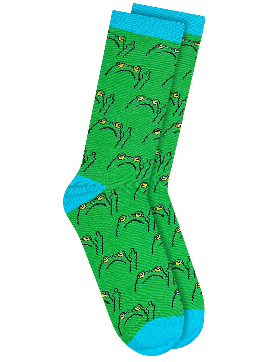 Twisted Soles Frog Off Novelty Adult Socks (1 Pair) Size UK 8-12