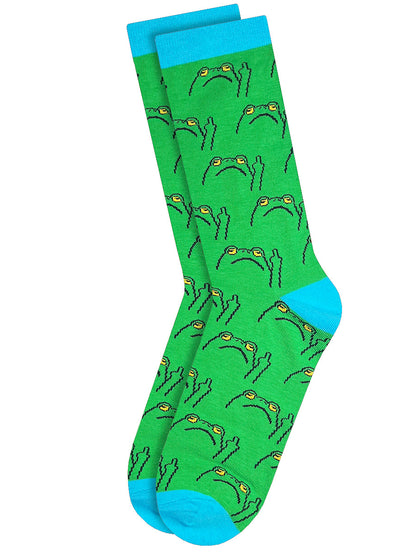 Twisted Soles Frog Off Novelty Adult Socks (1 Pair) Size UK 8-12