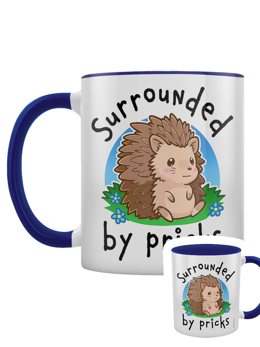 Surrounded By Pricks Blue Inner 2-Tone Mug