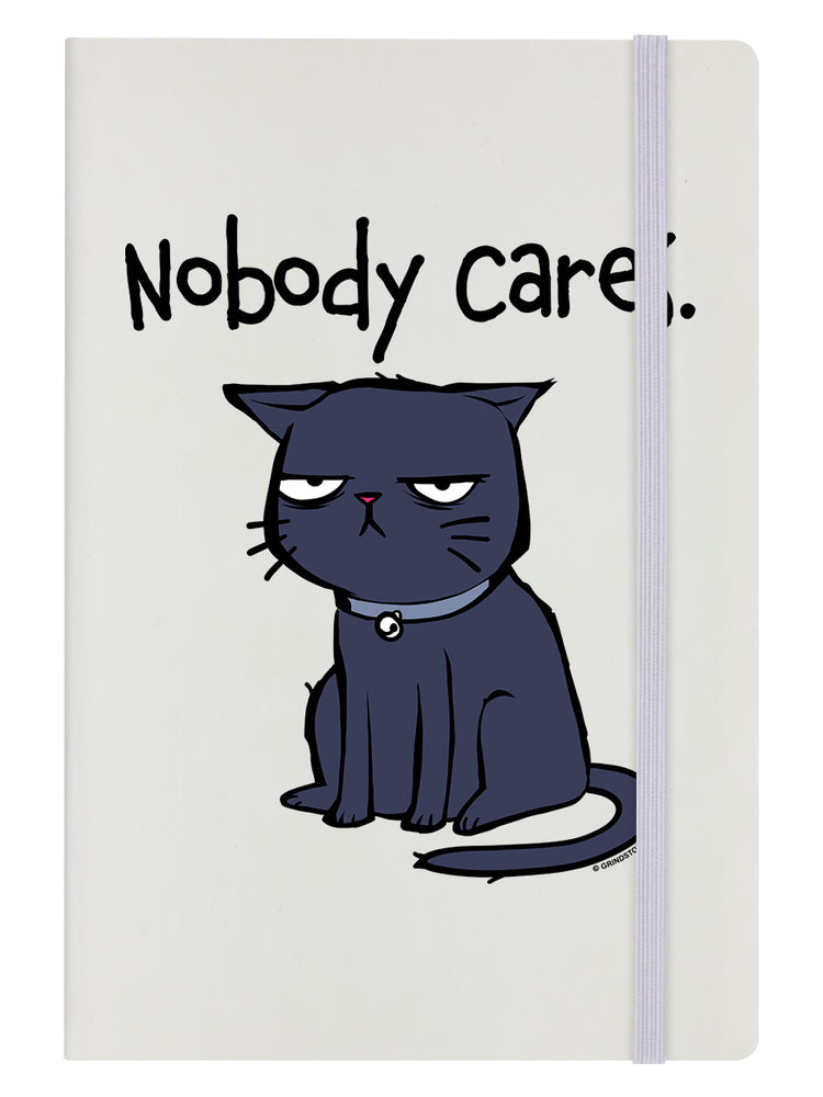 Nobody Cares Cream A5 Hard Cover Notebook