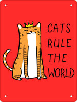 Cats Rule The World Mini Tin Sign