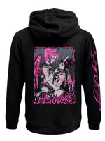 Pinku Kult The Lovers Black Zipped Premium Hoodie