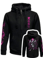 Pinku Kult Love Spell Black Zipped Premium Hoodie