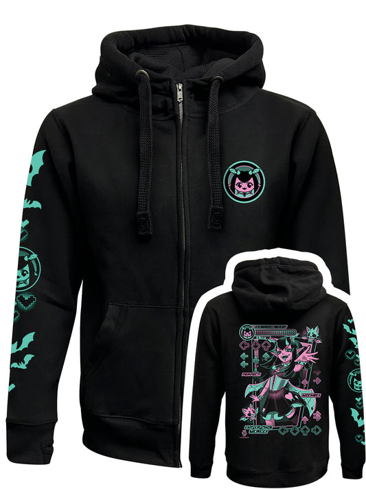 Cosmic Boop DDR Black Zipped Premium Hoodie