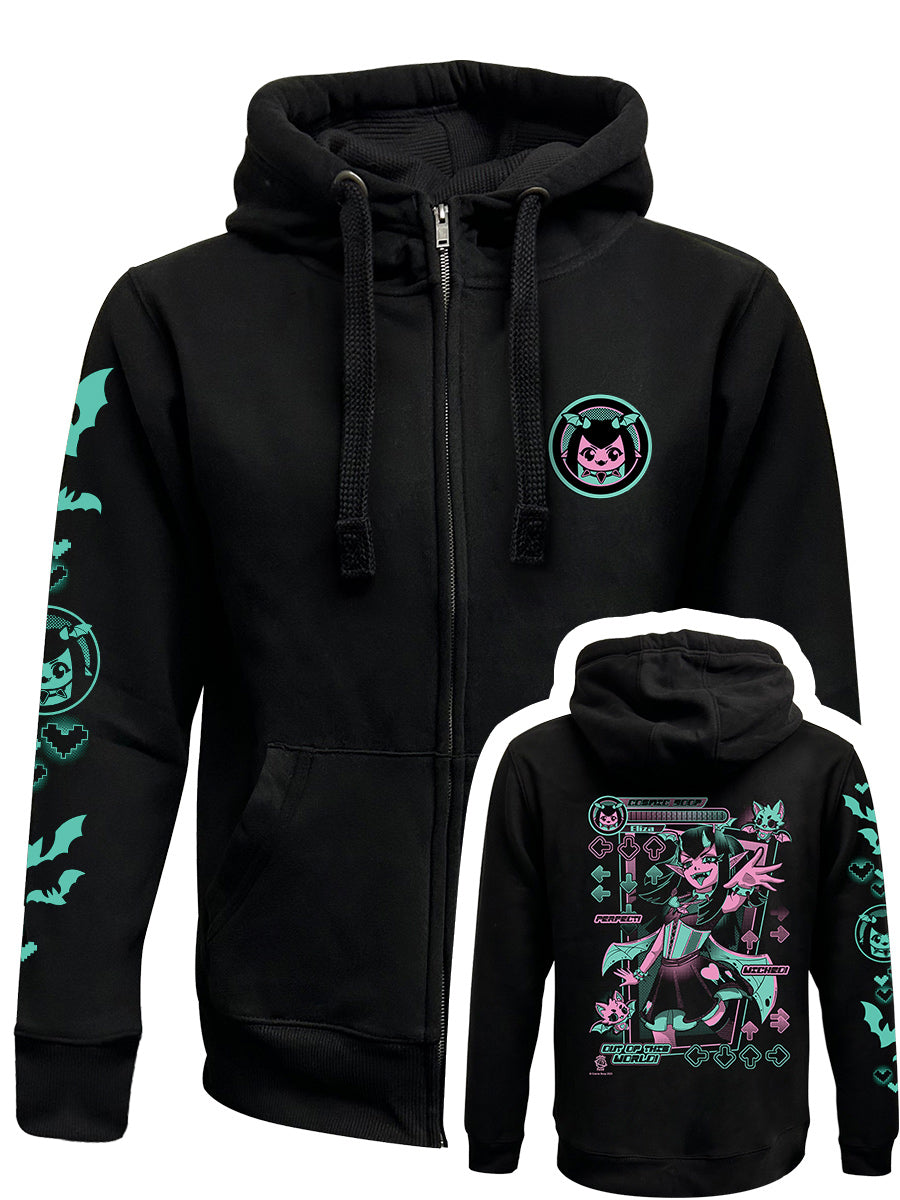 Cosmic Boop DDR Black Zipped Premium Hoodie