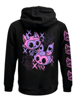Cosmic Boop Mascots Black Zipped Premium Hoodie