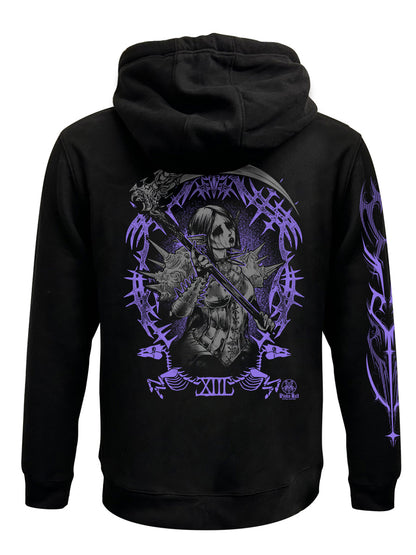 Pinku Kult Death Black Zipped Premium Hoodie
