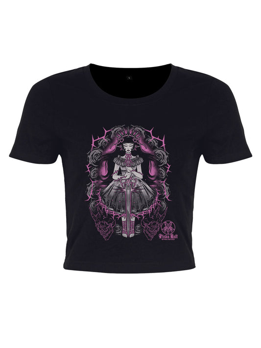 Pinku Kult Dream Black Crop Top
