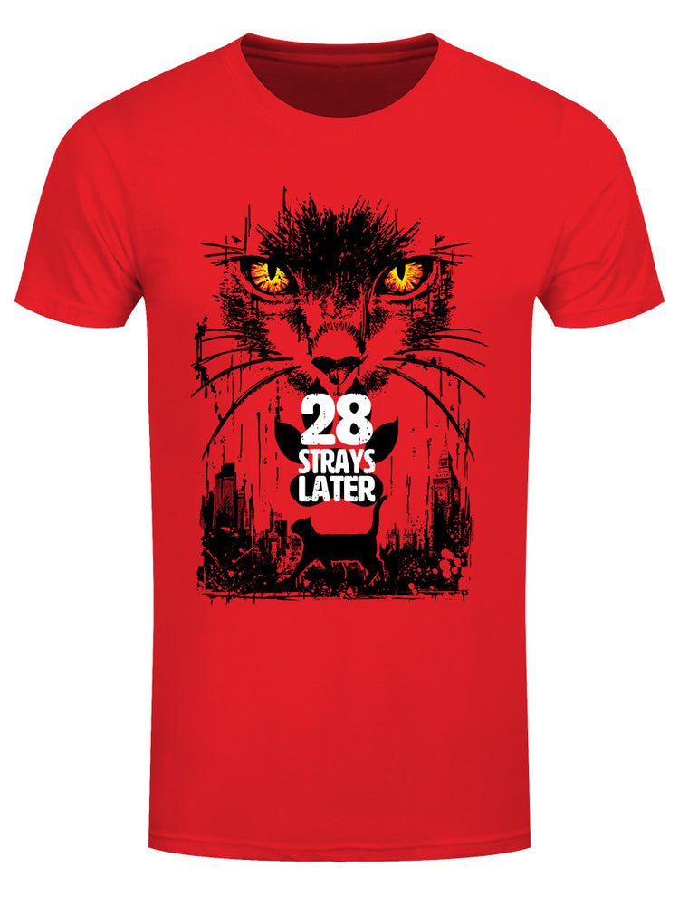 Horror Cats 28 Strays Later Men's Red T-Shirt