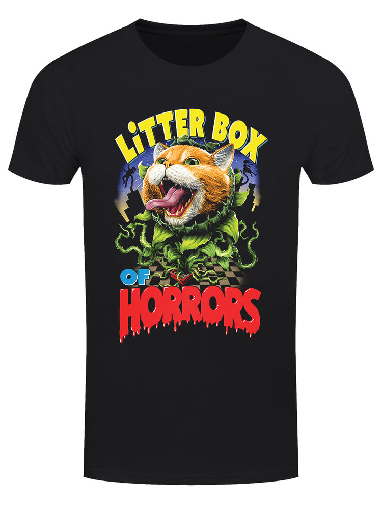 Horror Cats Litter Box of Horrors Men's Black T-Shirt