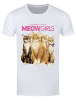 Horror Cats Meow Girls Men's White T-Shirt