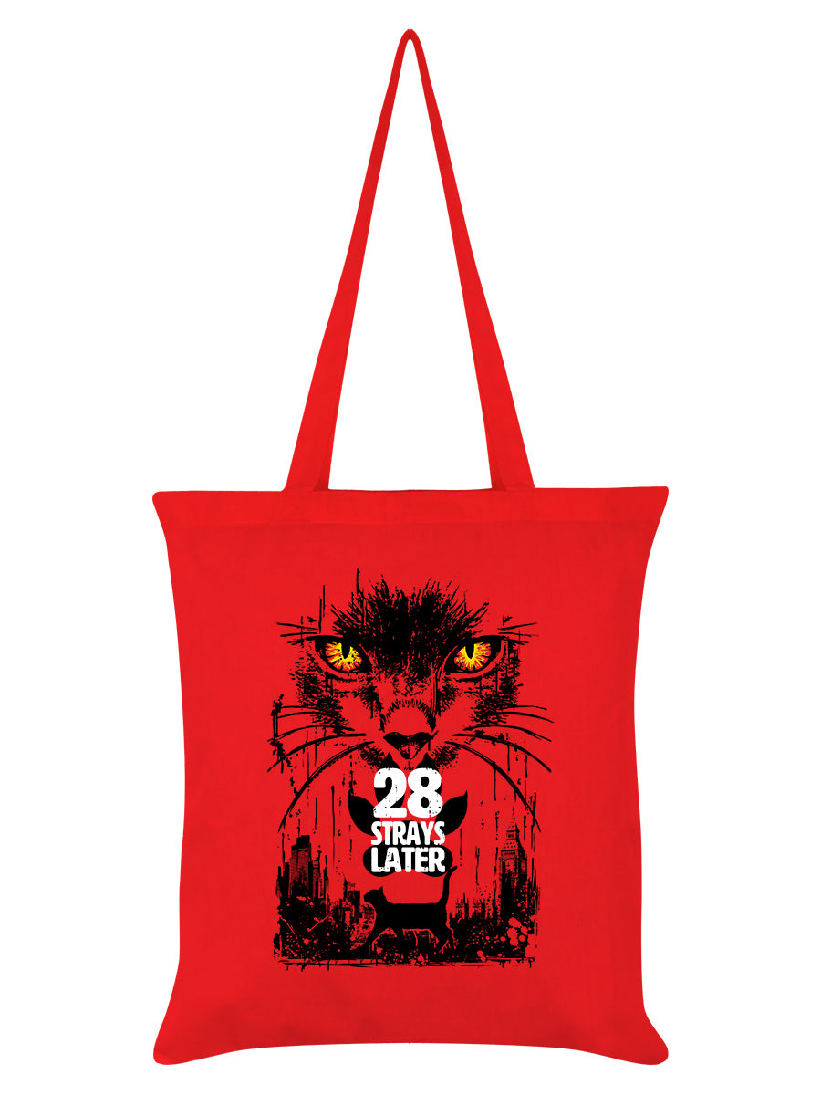 Horror Cats 28 Strays Later Red Tote Bag