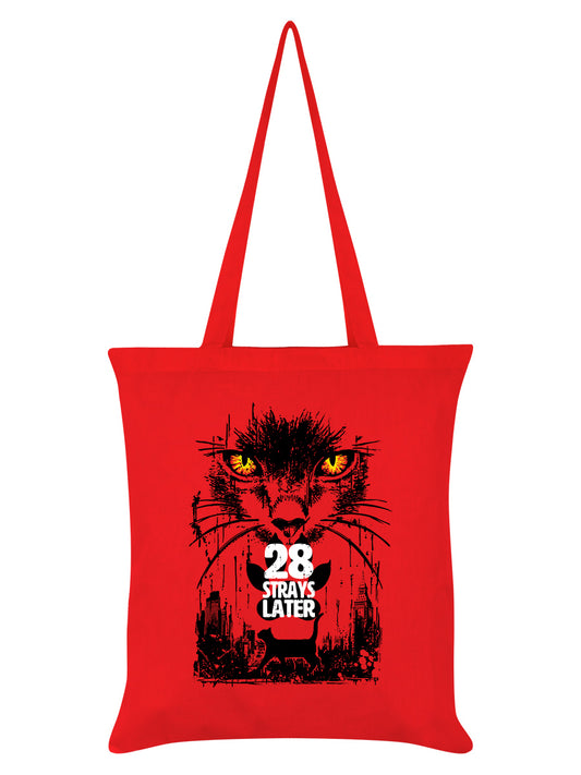 Horror Cats 28 Strays Later Red Tote Bag