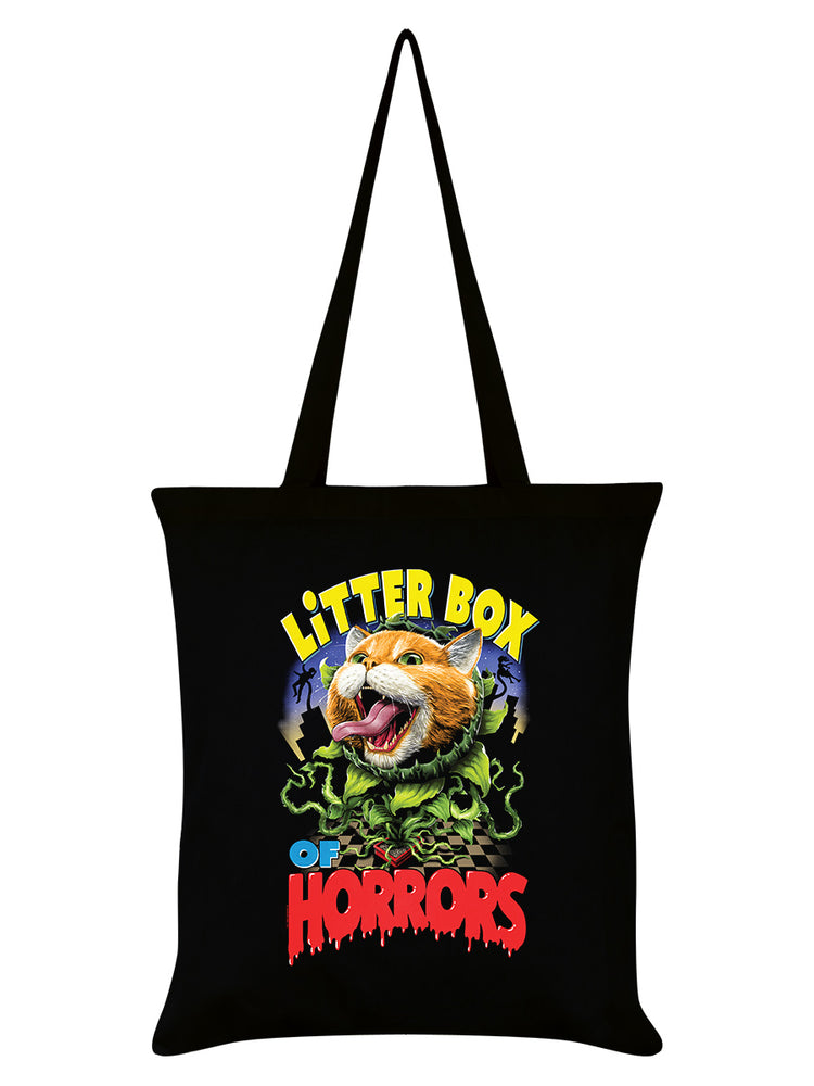 Horror Cats Litter Box of Horrors Black Tote Bag