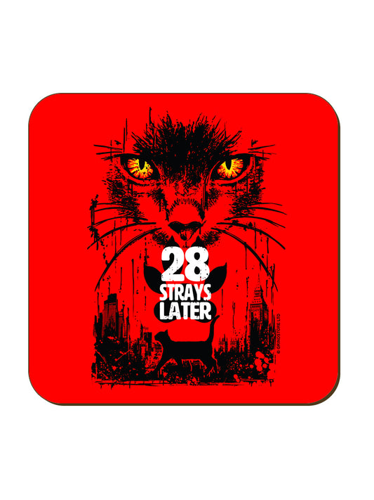Horror Cats 28 Strays Later Coaster