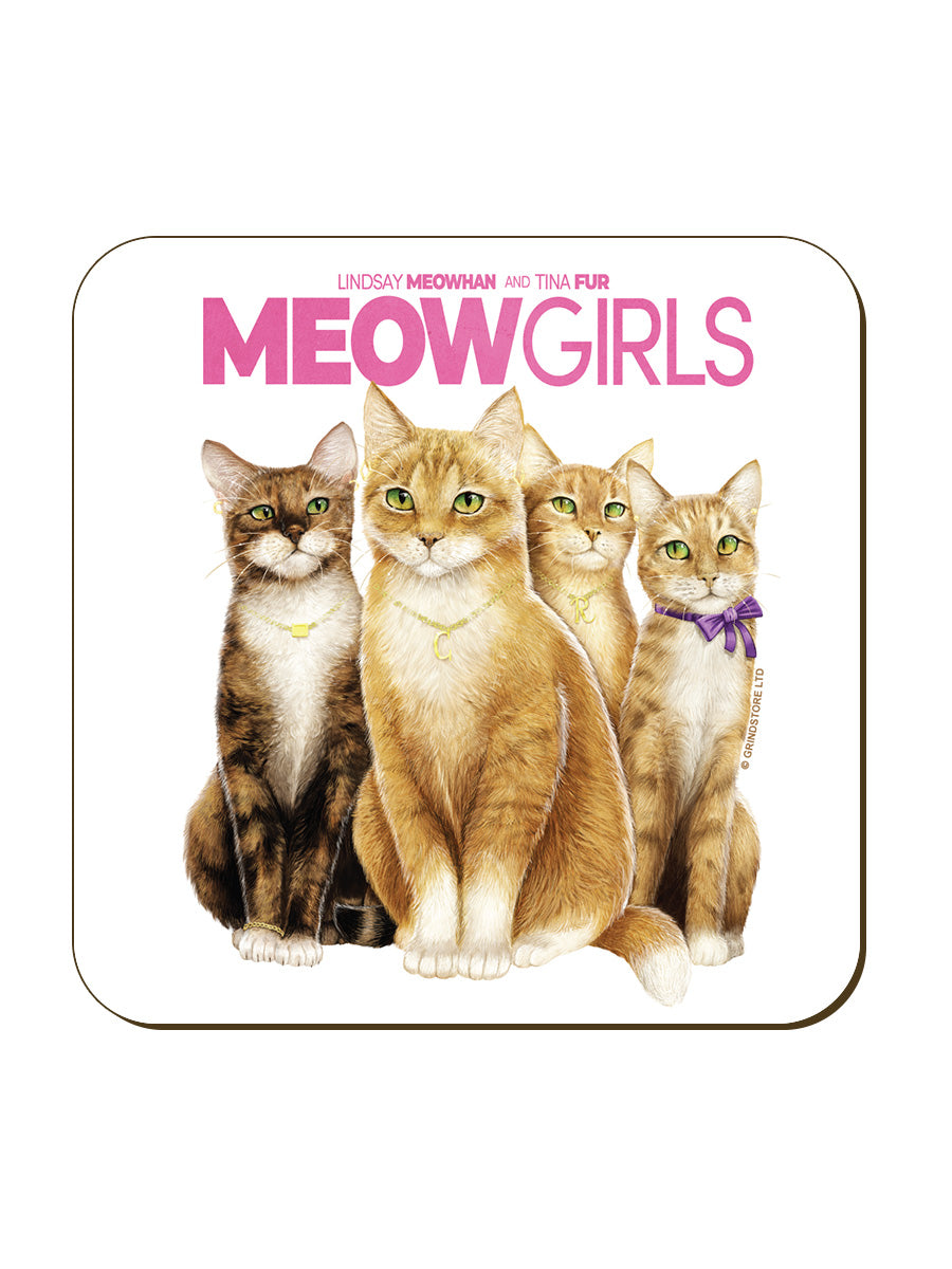 Horror Cats Meow Girls Coaster