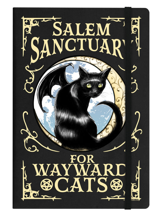 Salem Sanctuary For Wayward Cats Black A5 Hard Cover Notebook