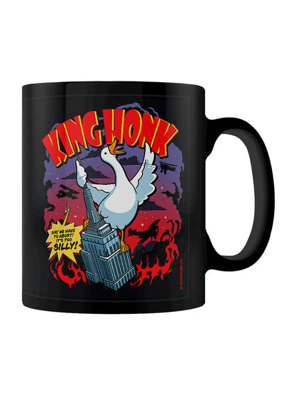Silly Goose King Honk Black Mug