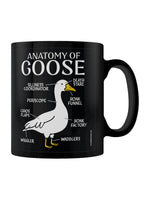 Silly Goose Anatomy Of A Goose Black Mug