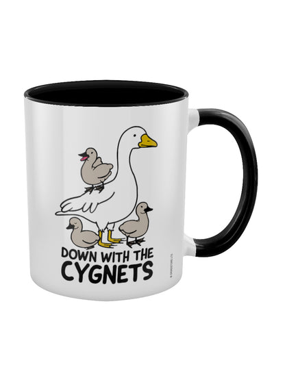 Silly Goose Down With The Cygnets Black Inner 2-Tone Mug