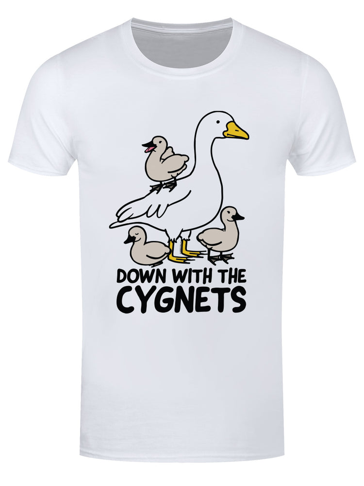 Silly Goose Down With The Cygnets Men's White T-Shirt