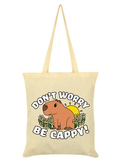 Don't Worry Be Cappy! Cream Tote Bag