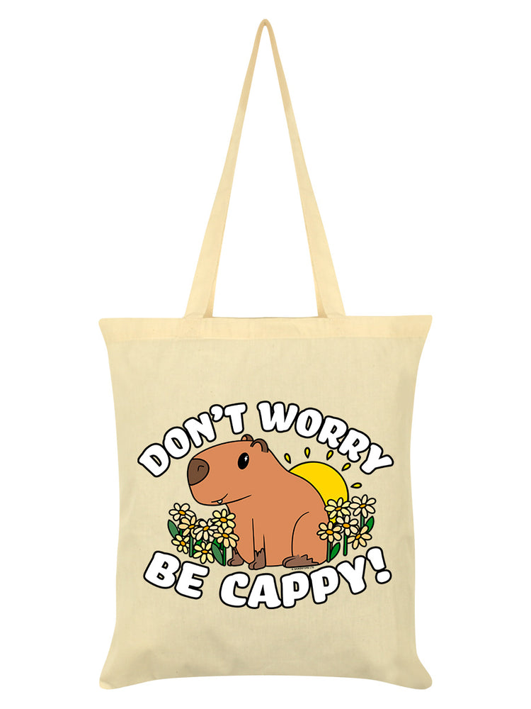 Don't Worry Be Cappy! Cream Tote Bag