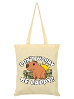 Don't Worry Be Cappy! Cream Tote Bag