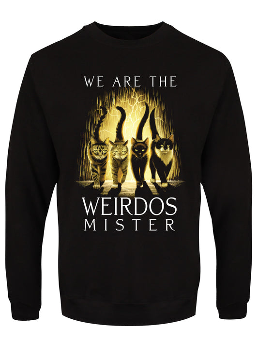Horror Cats We Are The Weirdos Men's Black Sweatshirt