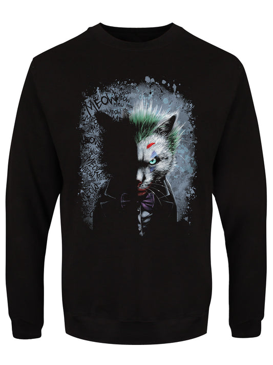 Horror Cats Meow, Meow, Meow! Men's Black Sweatshirt