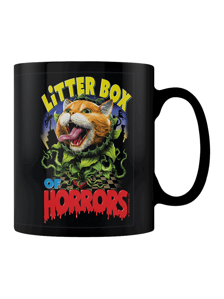 Horror Cats Litter Box of Horrors Black Mug