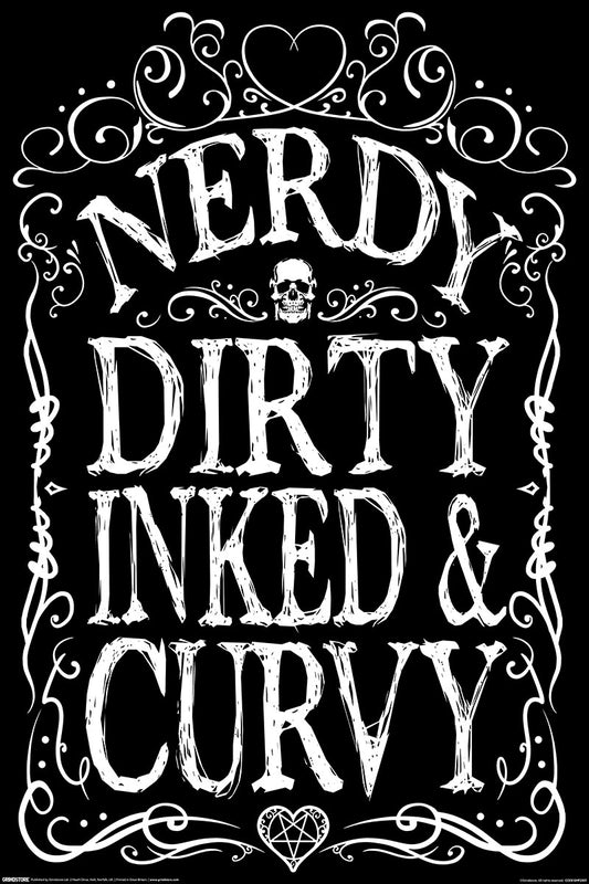 Nerdy Dirty Inked & Curvy Maxi Poster