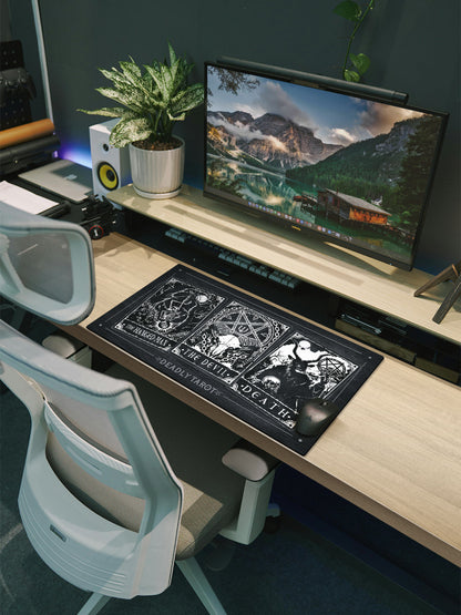 Deadly Tarot The Devil, Death & The Hanged Man XL Mouse/Desk Mat