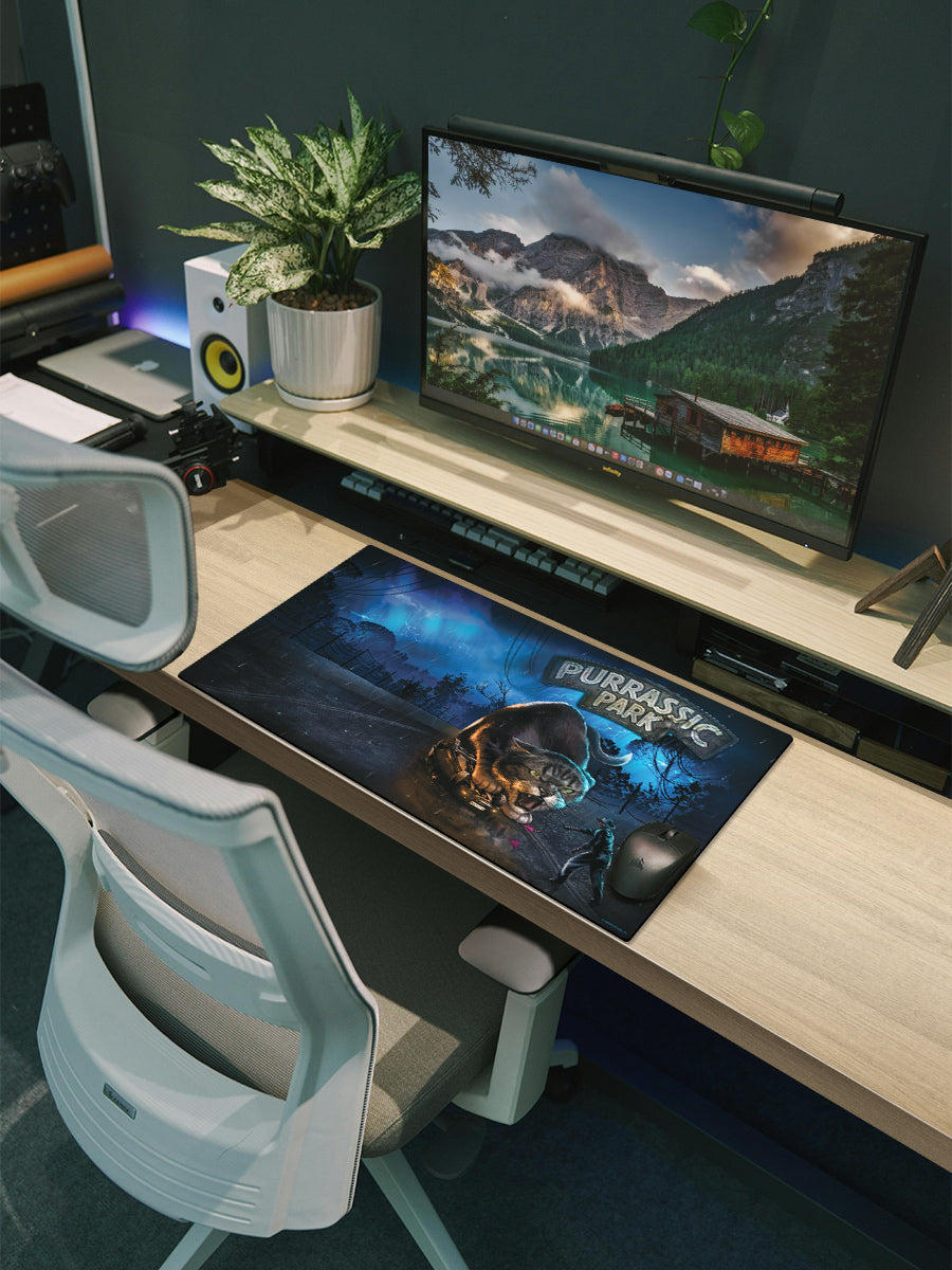 Horror Cats Purassic Park XL Mouse/Desk Mat