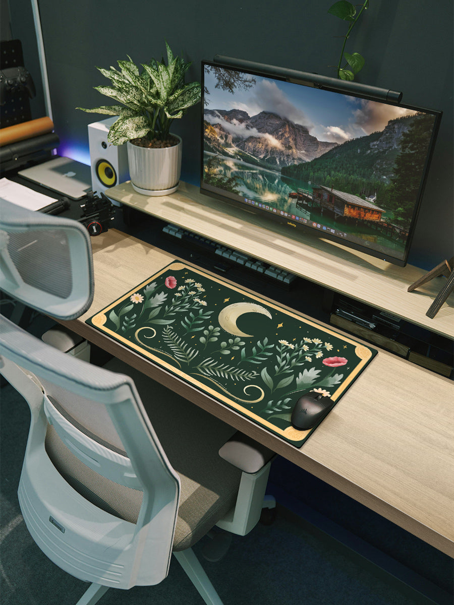 Floral Moon XL Mouse/Desk Mat
