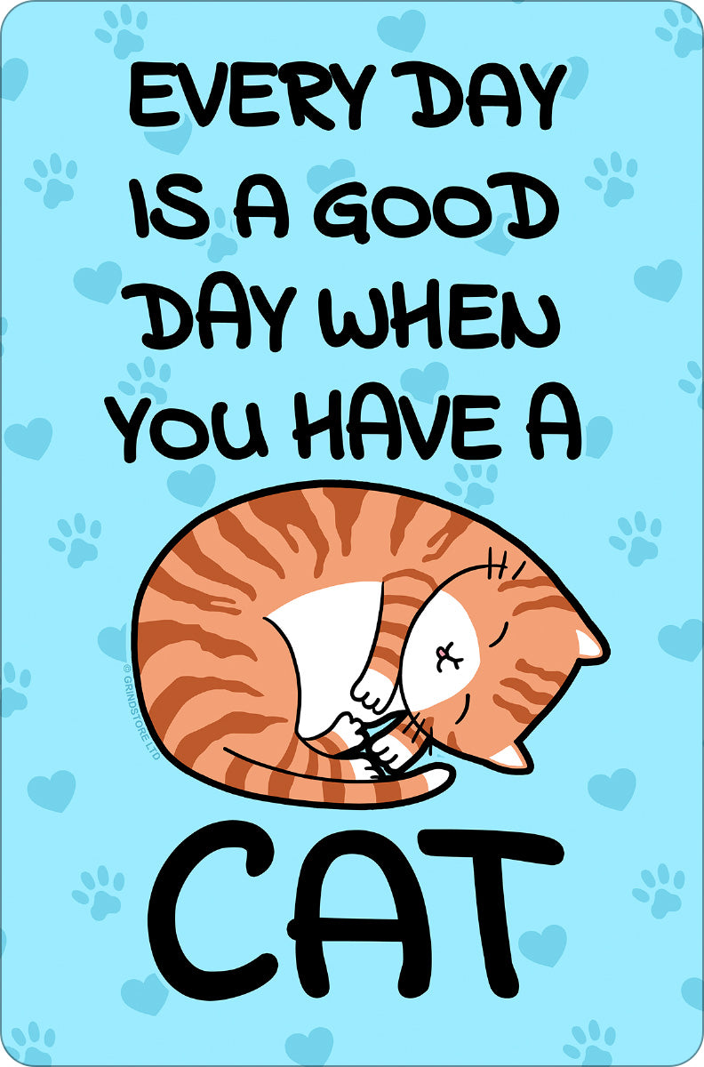Everyday Is A Good Day When You Have A Cat Greet Tin Card