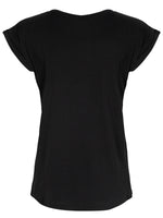 Wears Black Avoids People Ladies Premium Black T-Shirt