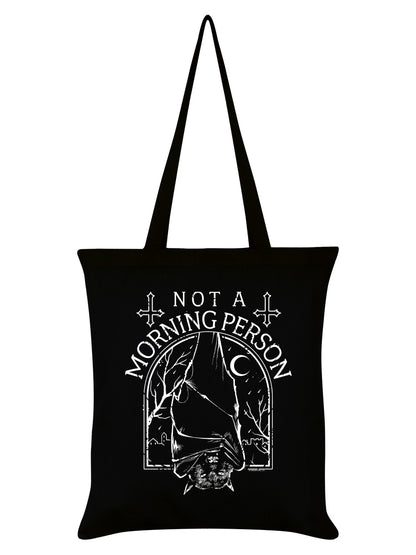 Not A Morning Person Bat Black Tote Bag