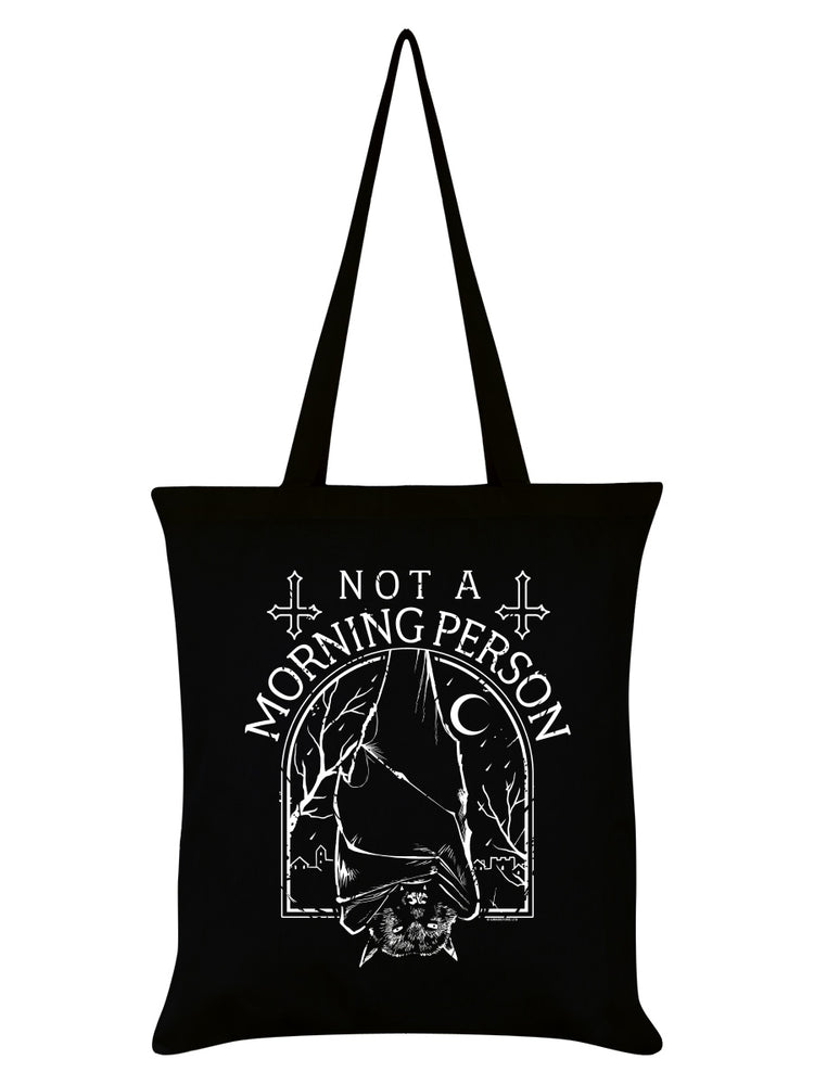 Not A Morning Person Bat Black Tote Bag