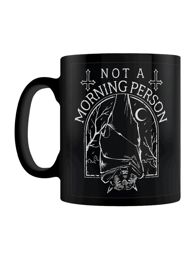 Not A Morning Person Bat Black Mug