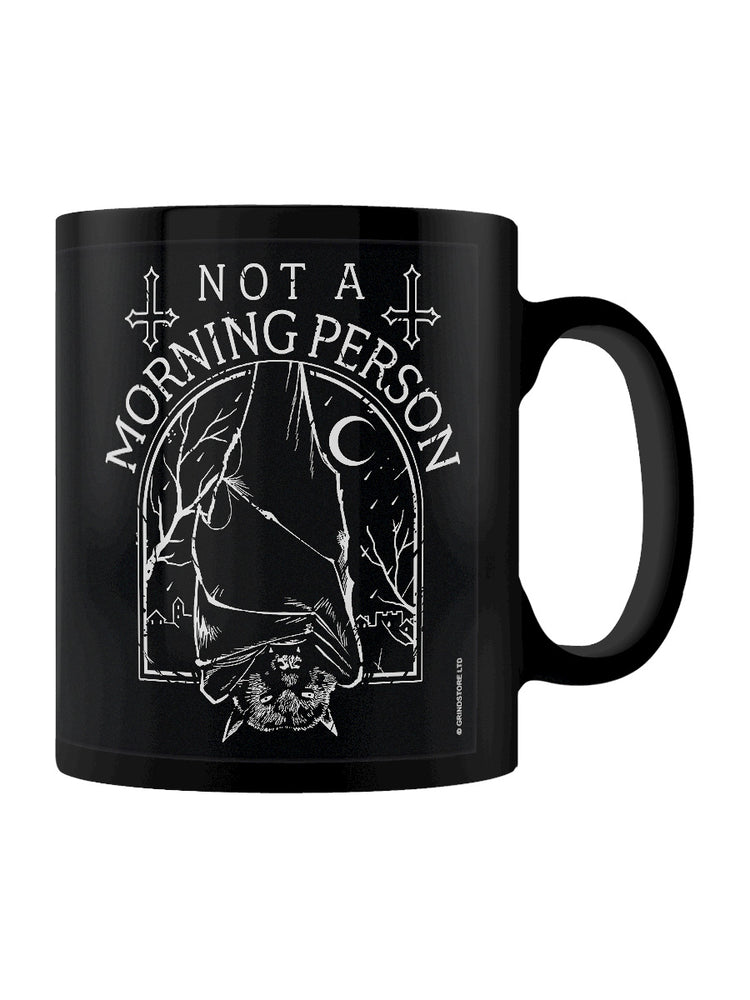 Not A Morning Person Bat Black Mug