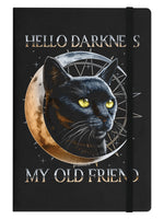 Hello Darkness My Old Friend Black A5 Hard Cover Notebook