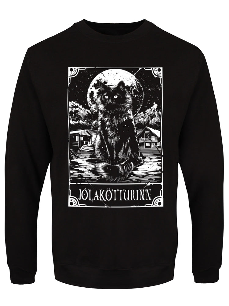 Deadly Tarot - Jólakötturinn The Yule Cat Men's Black Christmas Jumper