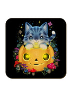 Magical Halloween Kitten Coaster