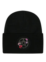 Requiem Collective Floral Pentagram Black Beanie