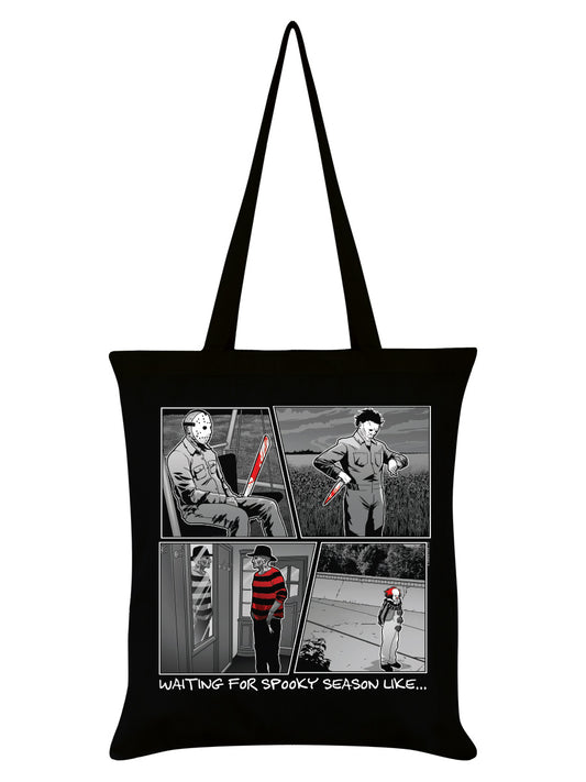 Waiting For Spooky Season Like... Black Tote Bag