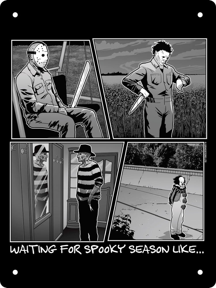 Waiting For Spooky Season Like... Mini Tin Sign
