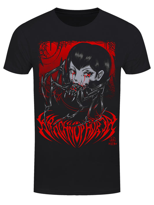 Pinku Kult Aracnophobia Men's Black T-Shirt