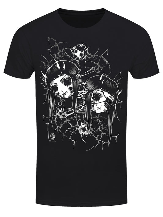 Cosmic Boop Split Men's Black T-Shirt
