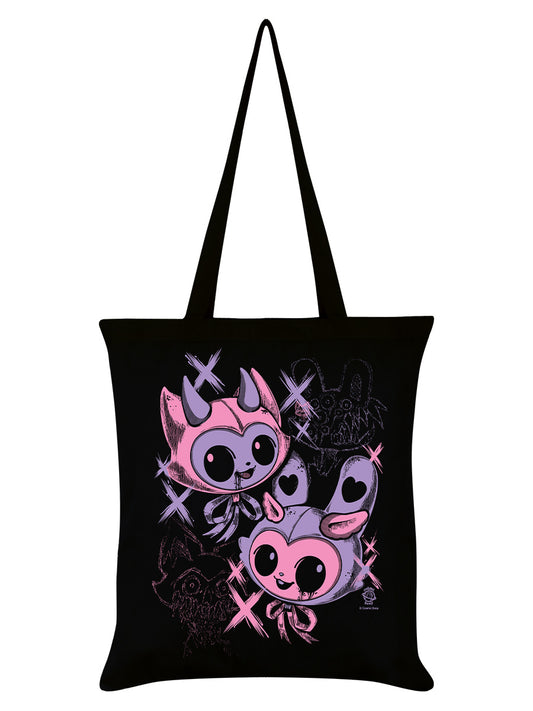 Cosmic Boop Mascots Black Tote Bag